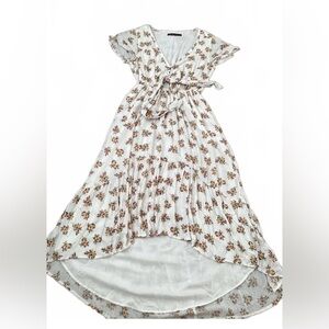 Abercrombie High Low Flowy Floral Midi Dress Size XS